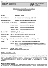 Asbestos Liability Insurance