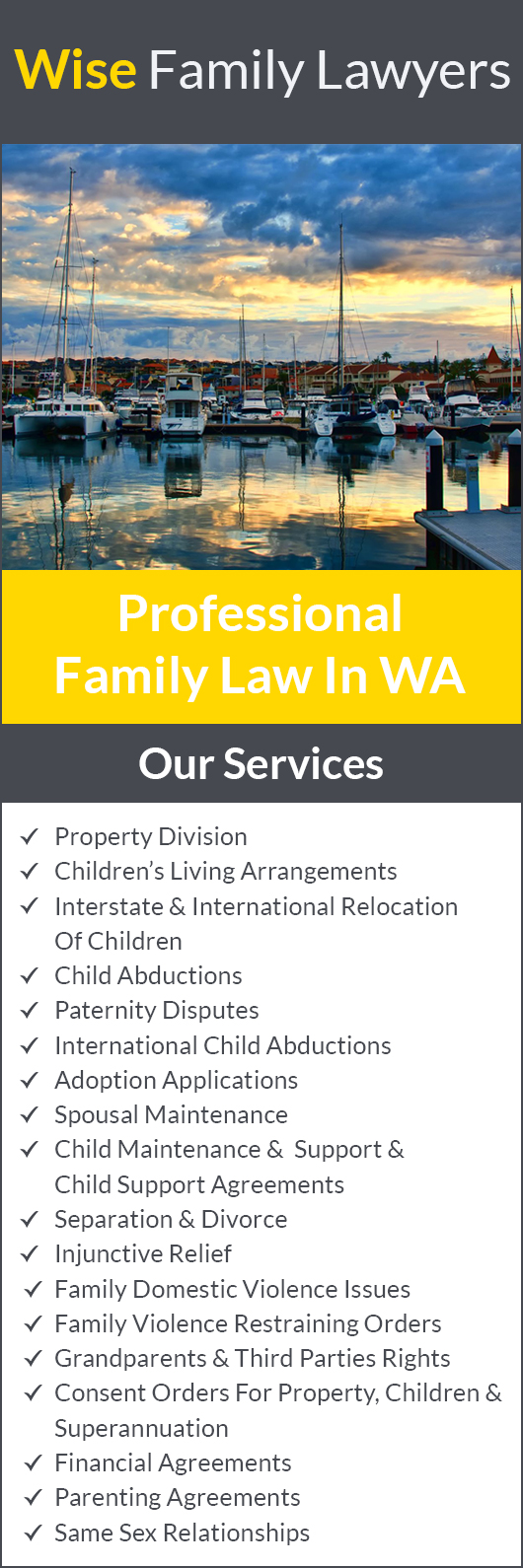Wise Family Lawyers - Promotion