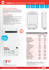 Rheem Continuous Hot Water