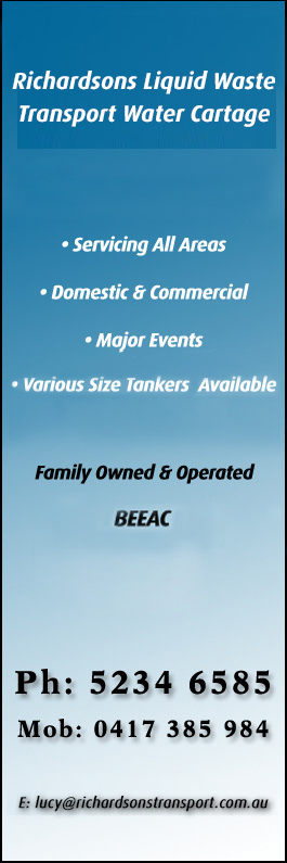 Richardsons Liquid Waste Transport Water Cartage - Promotion