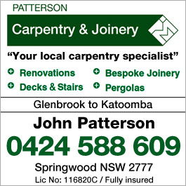 John Patterson Carpentry - Promotion