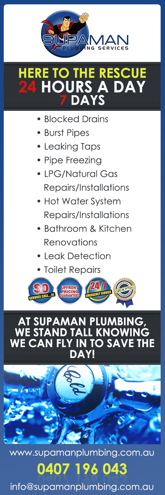 Supaman Plumbing Services - Promotion
