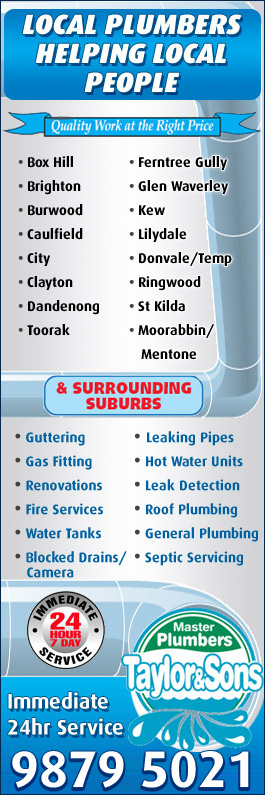 G Taylor & Sons Plumbing - Promotion