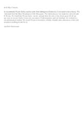 Customer Testimony