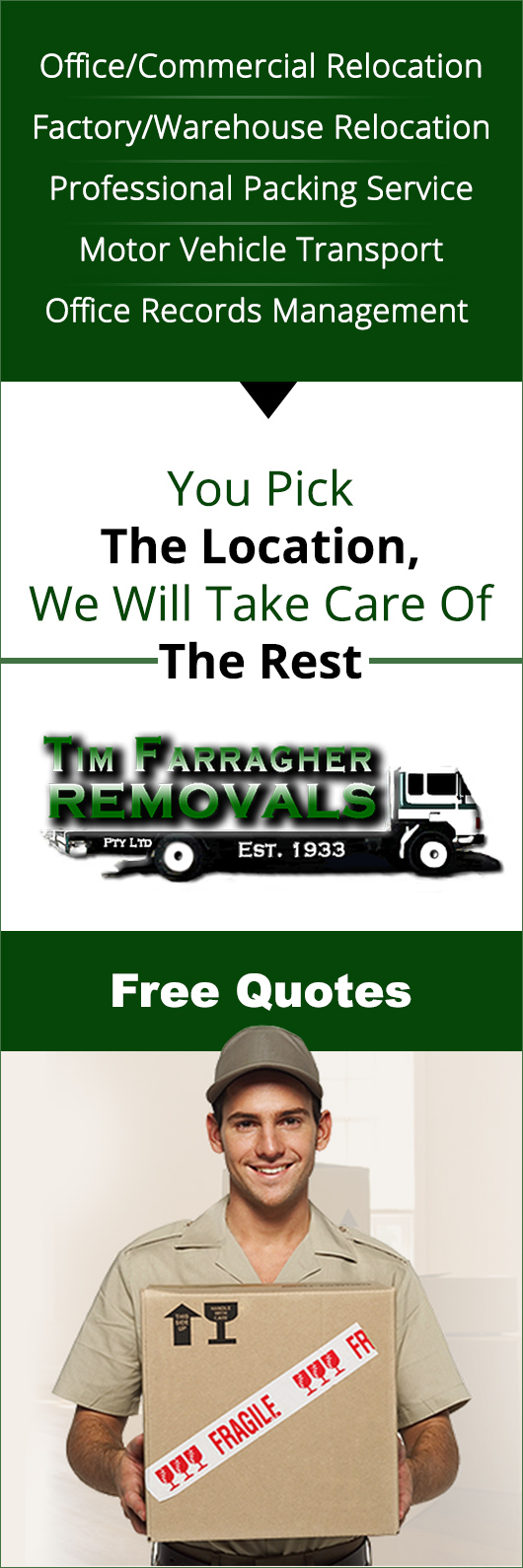 Tim Farragher Removals & Storage Pty Ltd - Promotion