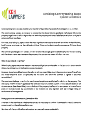 Avoiding Conveyancing Traps
