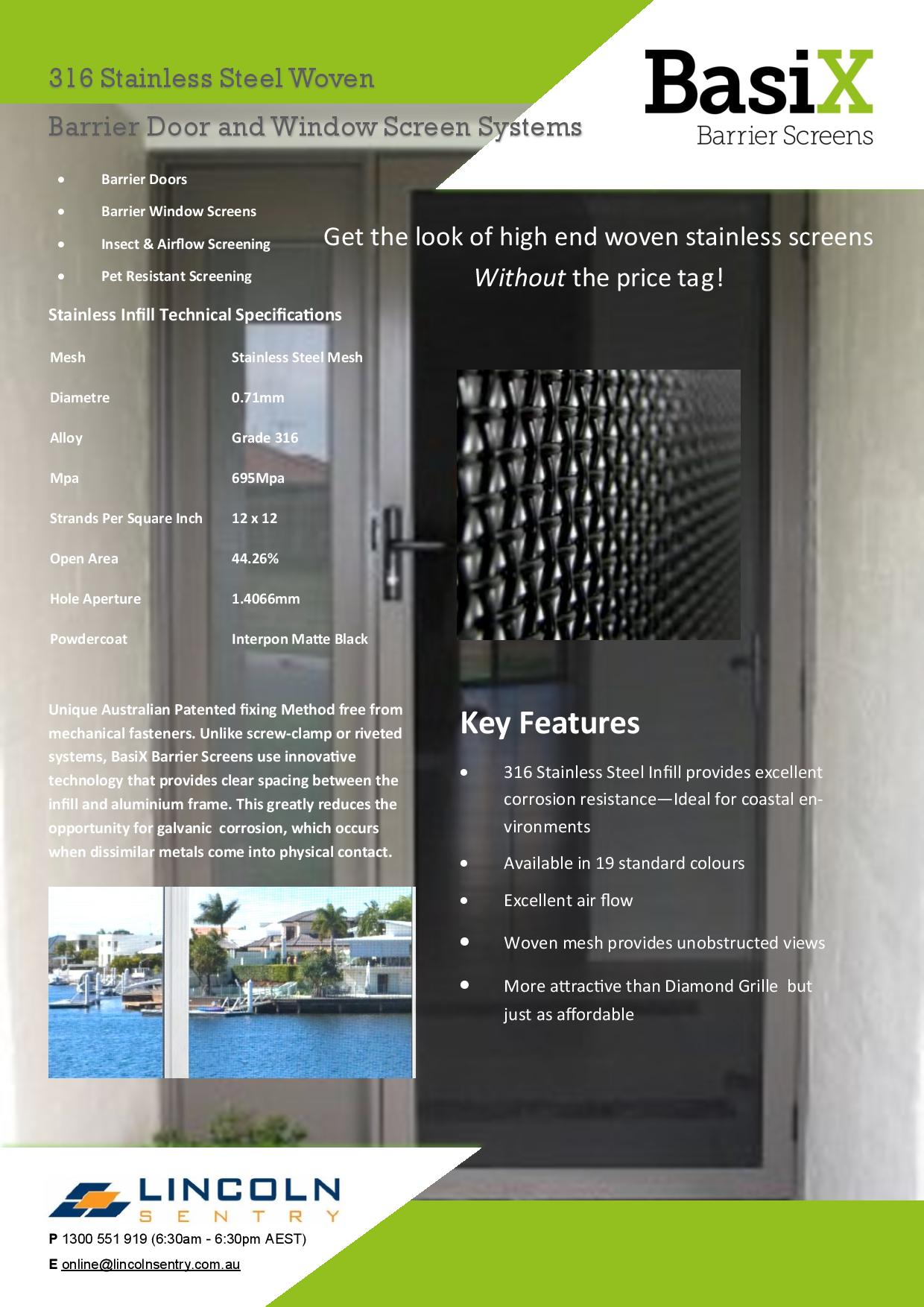 BasiX Barrier Screens