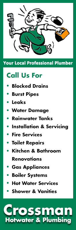 Crossman Hotwater & Plumbing - Promotion