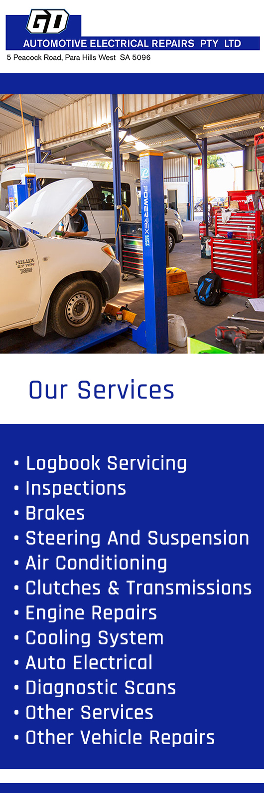 G D Automotive Electrical Repairs Pty Ltd - Promotion