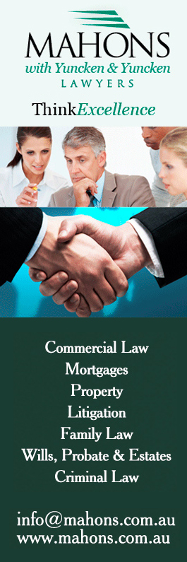 Mahons With Yuncken & Yuncken Lawyers - Promotion