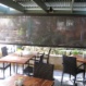 Ziptrak blinds at City Farm Cafe, view from inside.