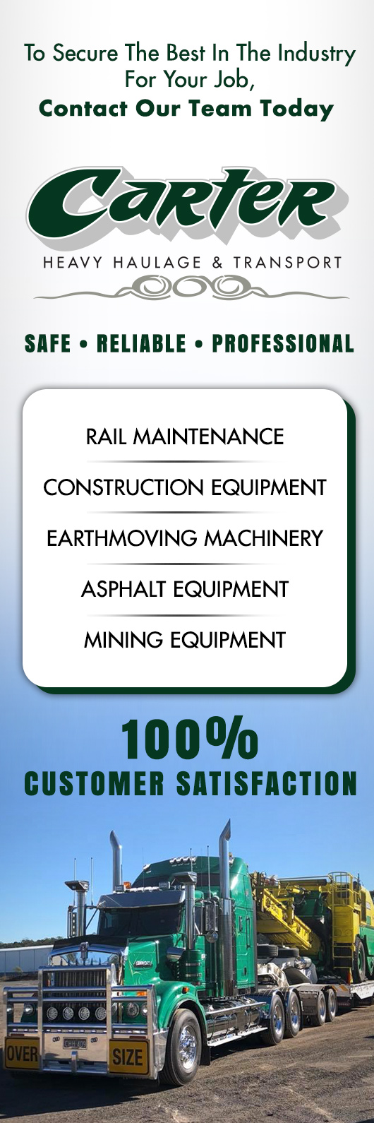 Carter Heavy Haulage & Transport Pty Ltd - Promotion