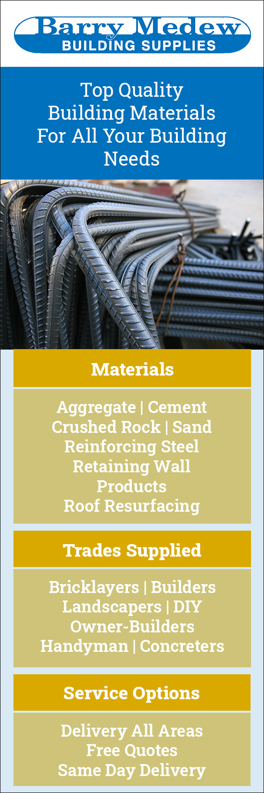 Barry Medew Building Supplies Pty Ltd Building Supplies South Geelong