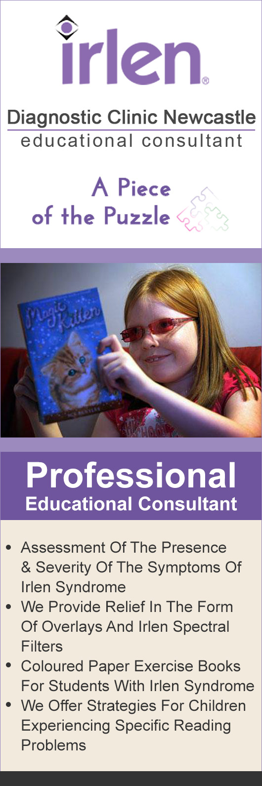 Irlen Diagnostic Clinic Newcastle - Promotion