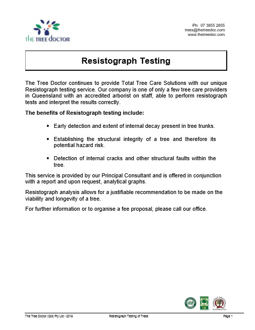 Resistograph Testing