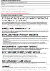 Diverse Payment Options