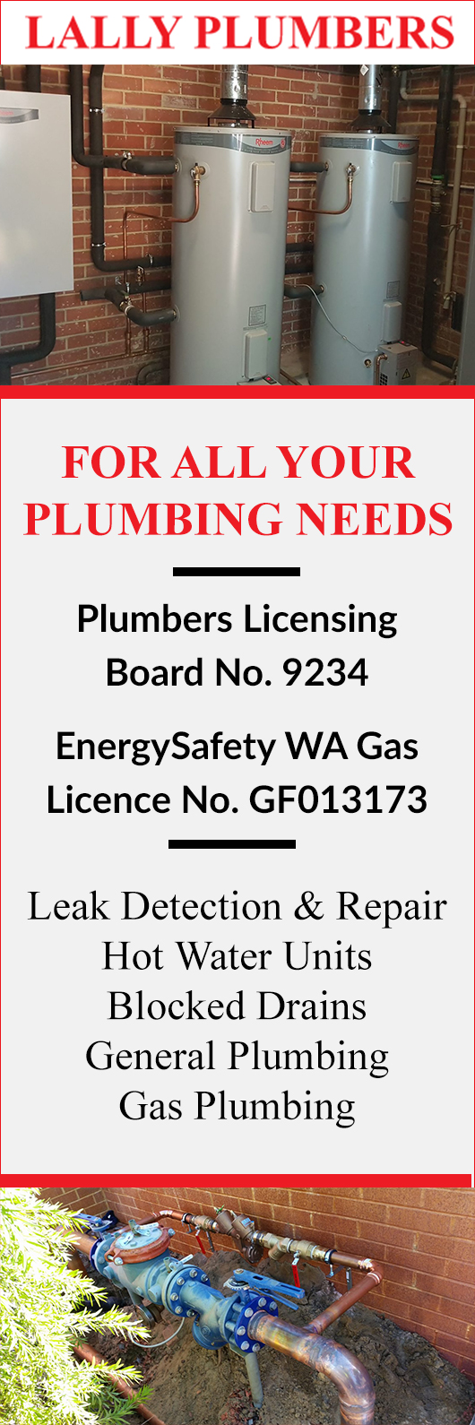 Lally Plumbers Plumber U 12 2 14 Sheffield Rd, Welshpool WA 6106 Yellow Pages®