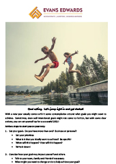 Goal Setting Article - Jump In