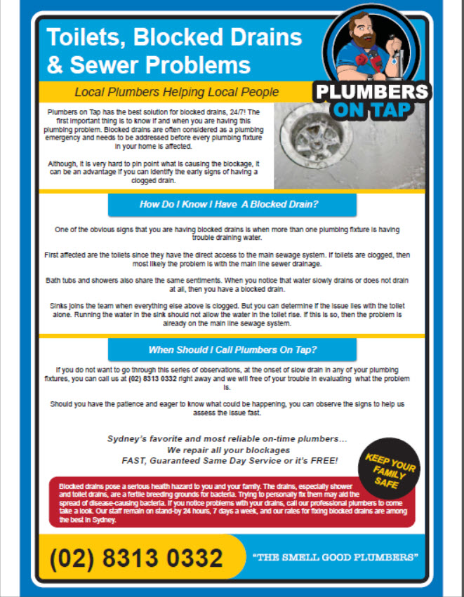 Toilets, Blocked Drains & Sewers