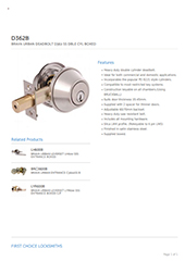 Brava Deadbolt SC