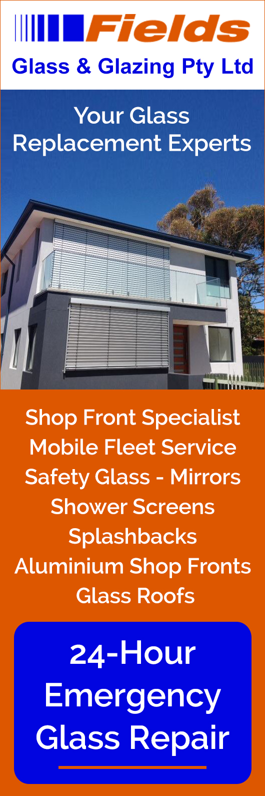 Fields Glass & Glazing Pty Ltd - Promotion