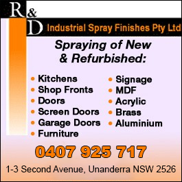 R & D Industrial Spray Finishes Pty Ltd - Promotion