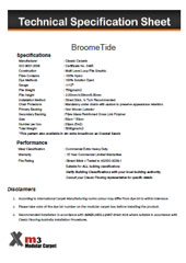 Broome Tide Specifications