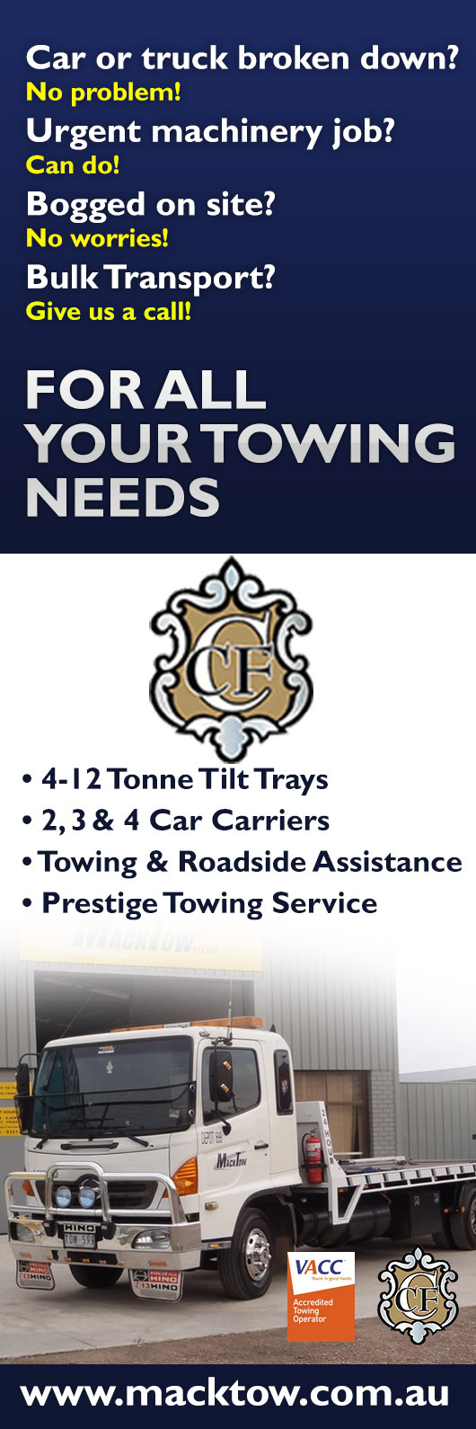 Mack Towing Services - Promotion