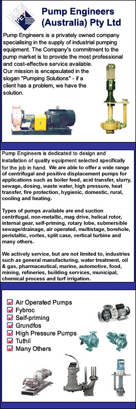 Pump Engineers (Australia) Pty Ltd - Promotion
