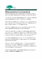 Teeth Whitening Care Sheet