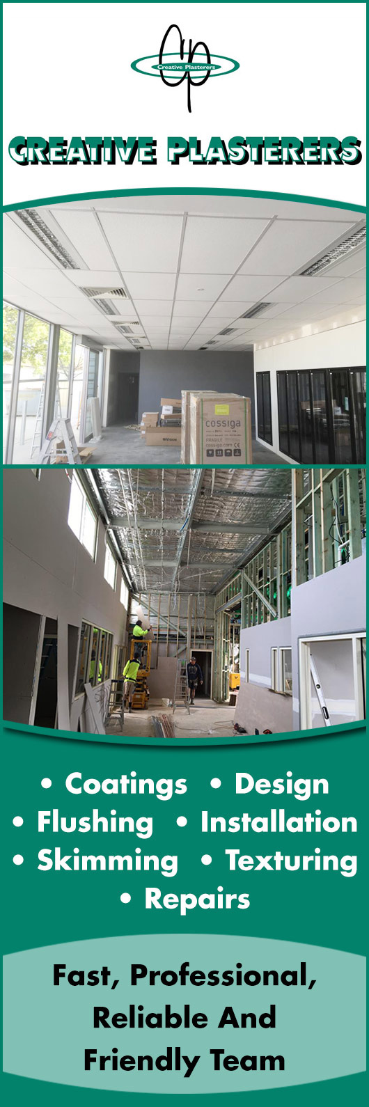 Creative Plasterers Pty Ltd - Promotion