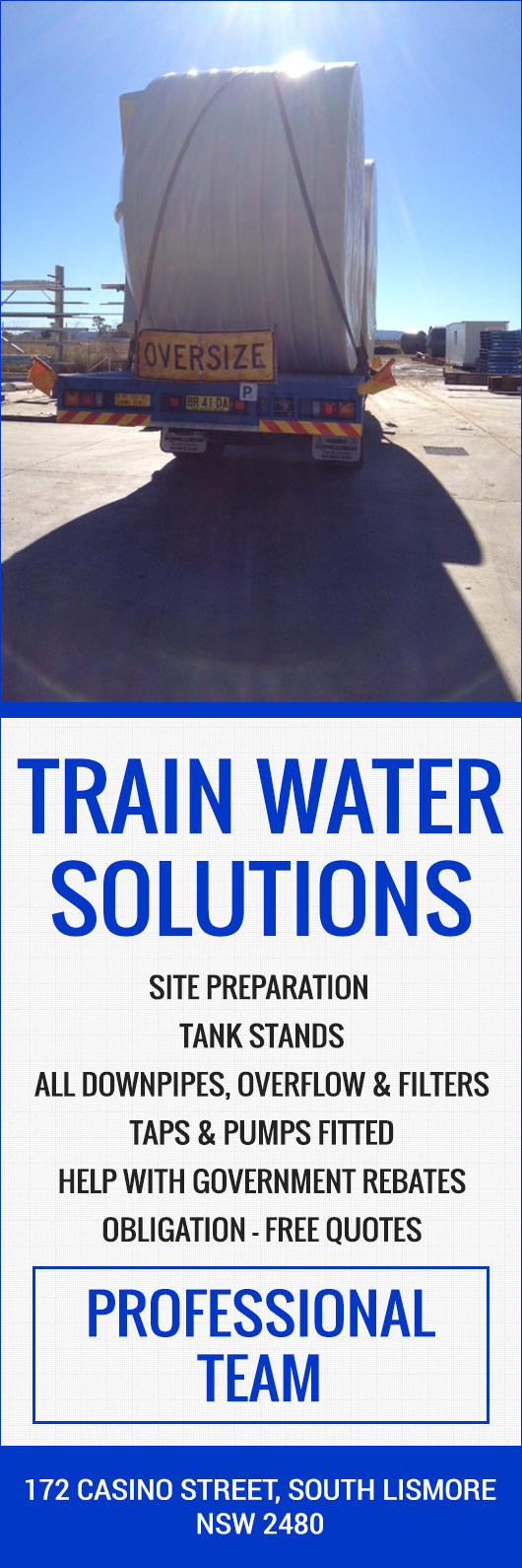 Tank Water Solutions Water Tanks & Tank Supplies 172 Casino St, South