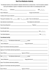 Short Term Medication Authority