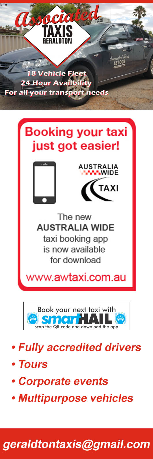 Geraldton Associated Taxis Taxi 39 Flores Rd Geraldton