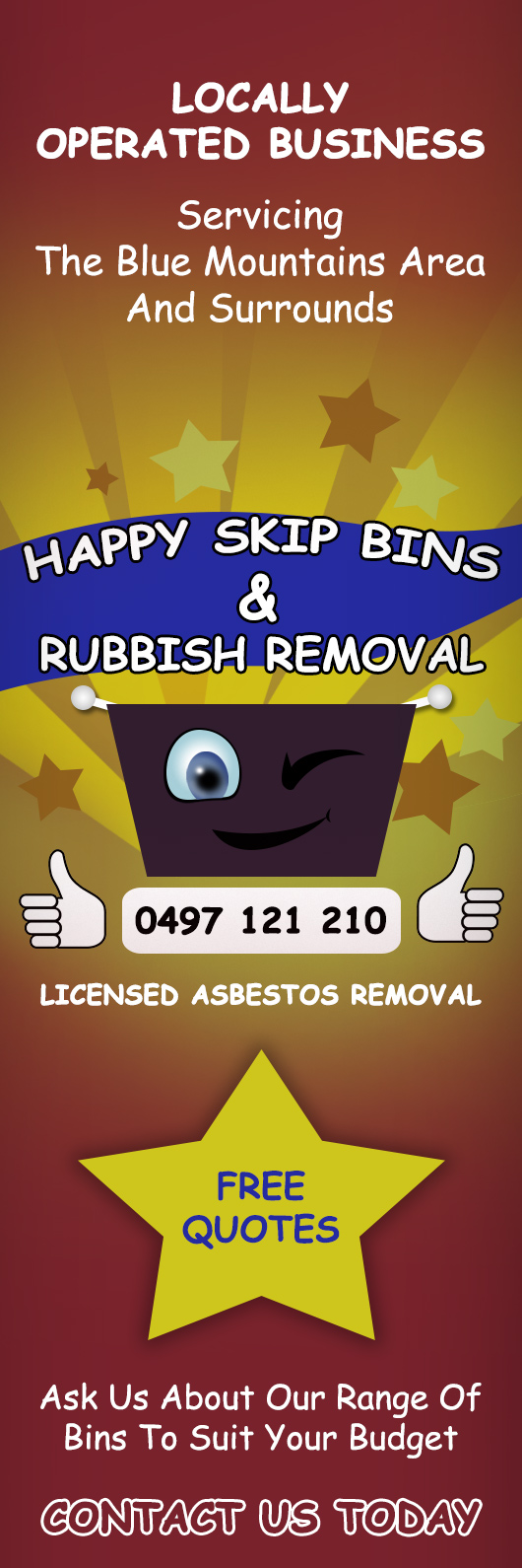 Happy Skip Bins Skip bins from 150 Rubbish Removal & Skip Bins