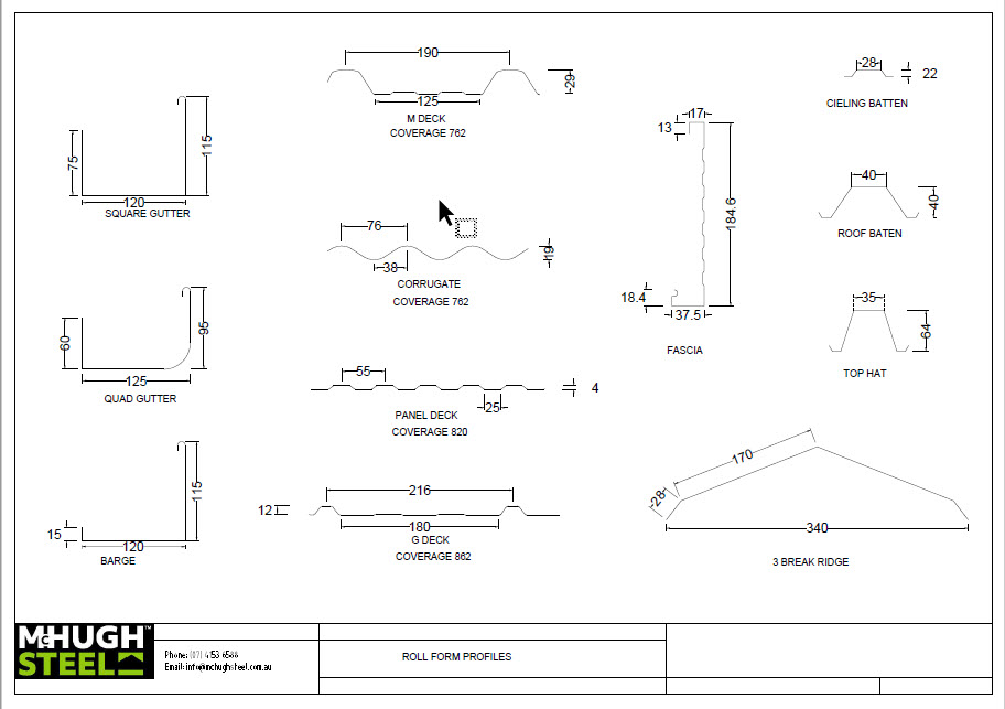 McHugh Steel Roll Form Profiles