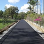 Driveway with concrete edging