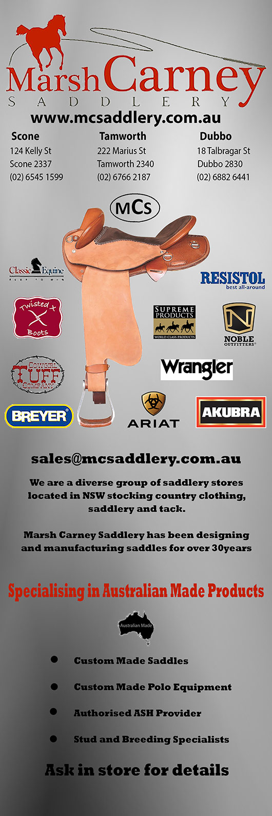 Marsh Carney Saddlery - Promotion