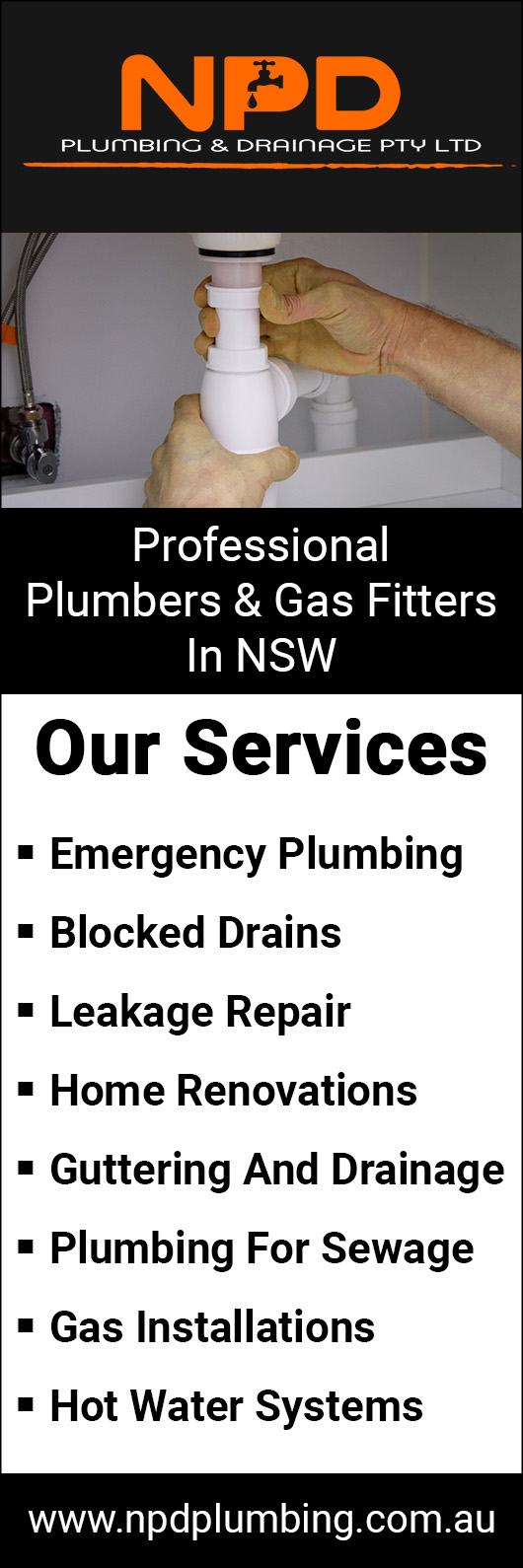 NPD Plumbing And Drainage - Promotion