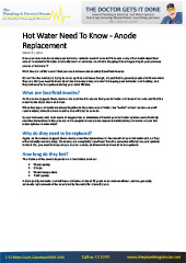 Anode Replacement In Hot Water