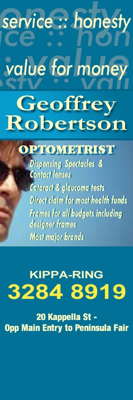 Geoff Robertson Optometrist - Promotion