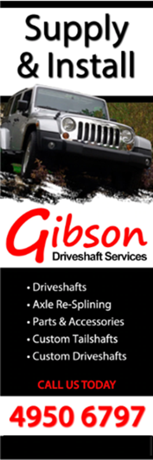 Gibson Driveshaft Services Balancing Equipment & Services 5 Aluminium