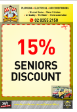 15% Seniors Discount