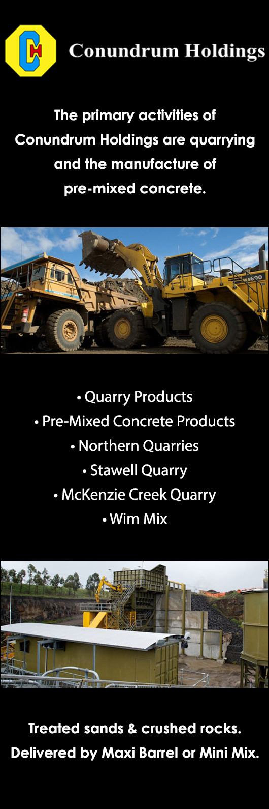 Conundrum Holdings Pty Ltd Quarries 395 Mt Drummond Rd, Stawell VIC 3380 Yellow Pages®