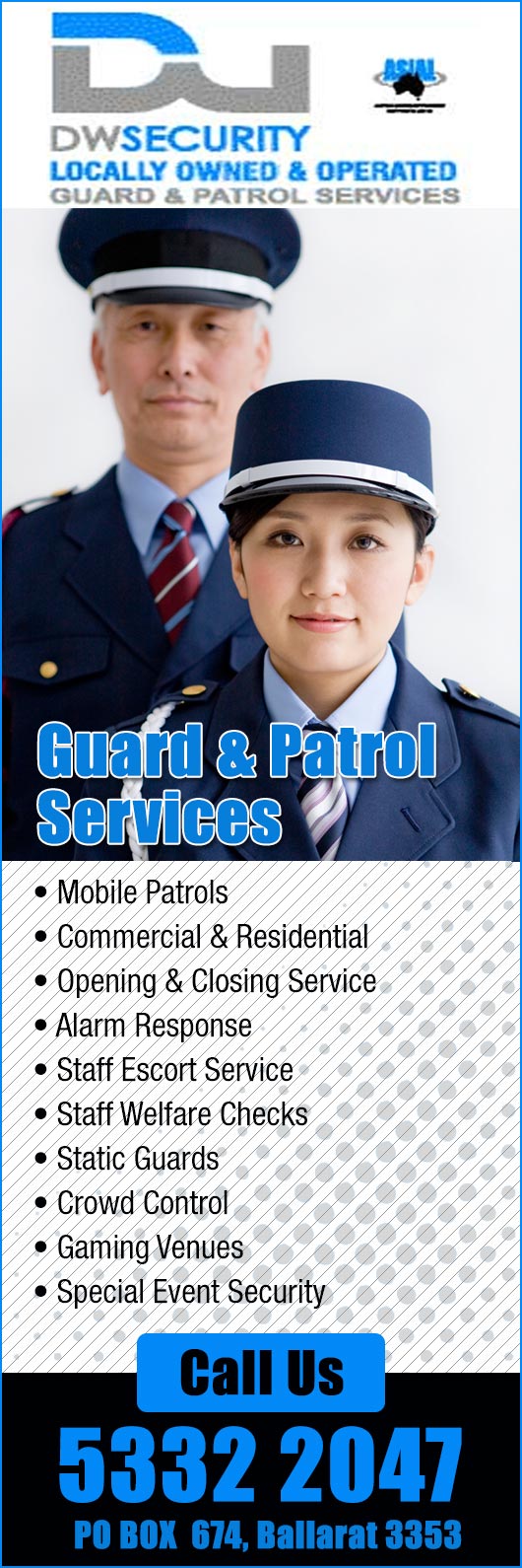 DW Security Security Guards Ballarat