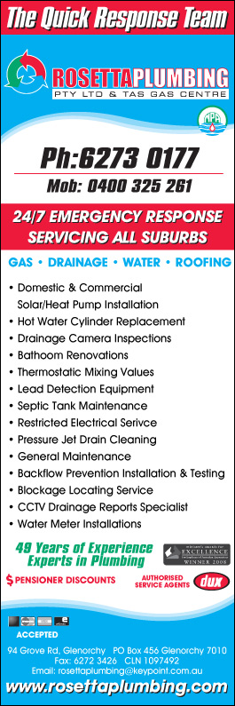 Rosetta Plumbing Pty Ltd - Promotion
