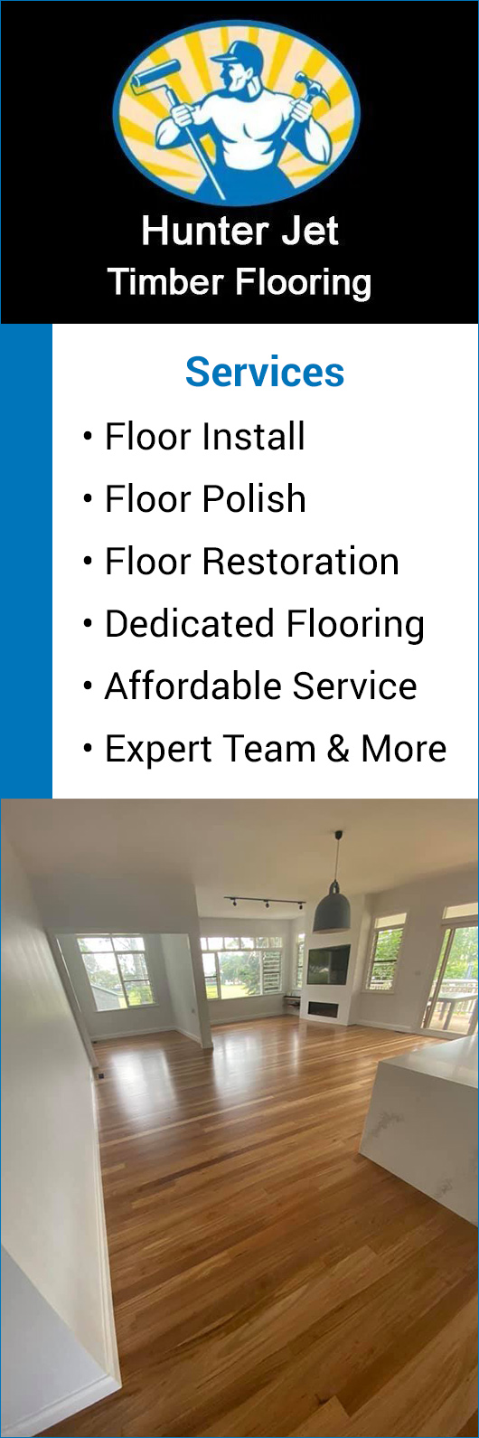 Hunter Jet Timber Flooring - Promotion