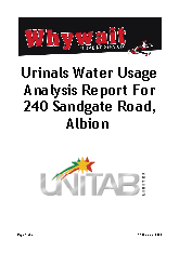 Unitab Water Usage Reports
