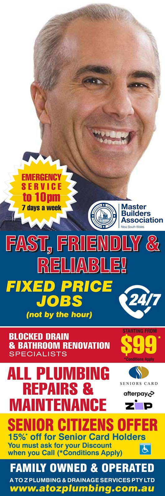 A to Z Plumbing & Drainage Services Pty Ltd - Promotion