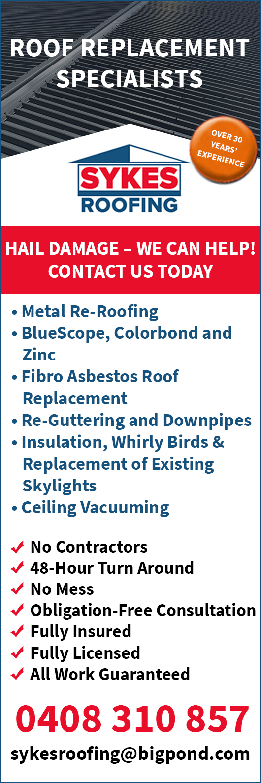 Sykes Roofing - Promotion